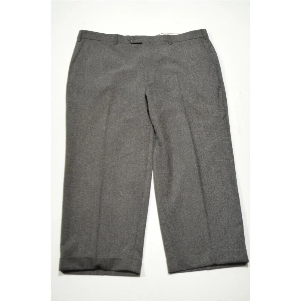 St. Croix 42 x 29 Dark Gray Ribbed‎ Cuffed Recent Dress Pants